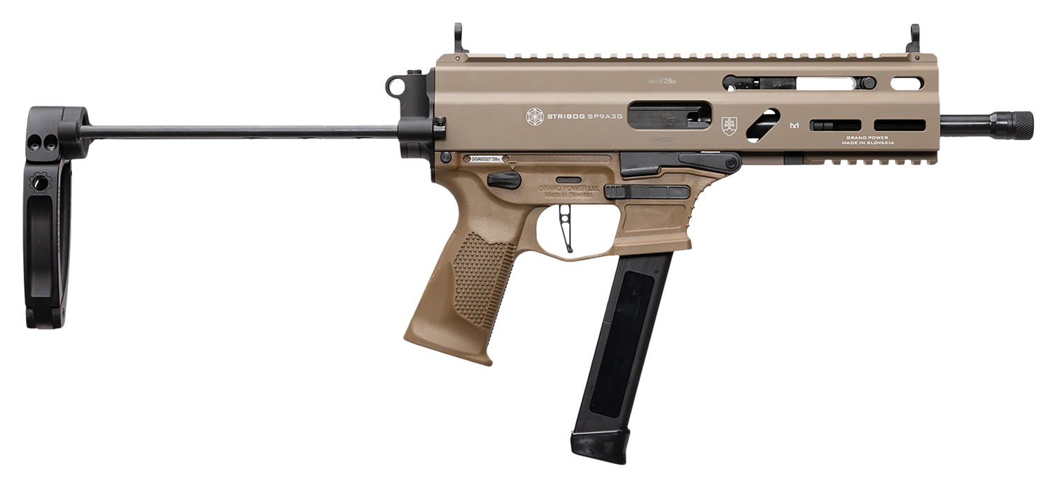 Grand Power Stribog SP9A3G 9mm 8-inch Threaded Barrel